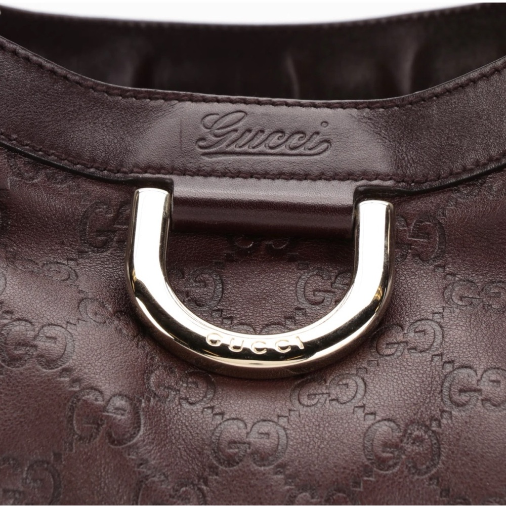 Gucci Abbey D-Ring Large Hobo Bag Brown Guccisma Leather - Picture 11 of 13